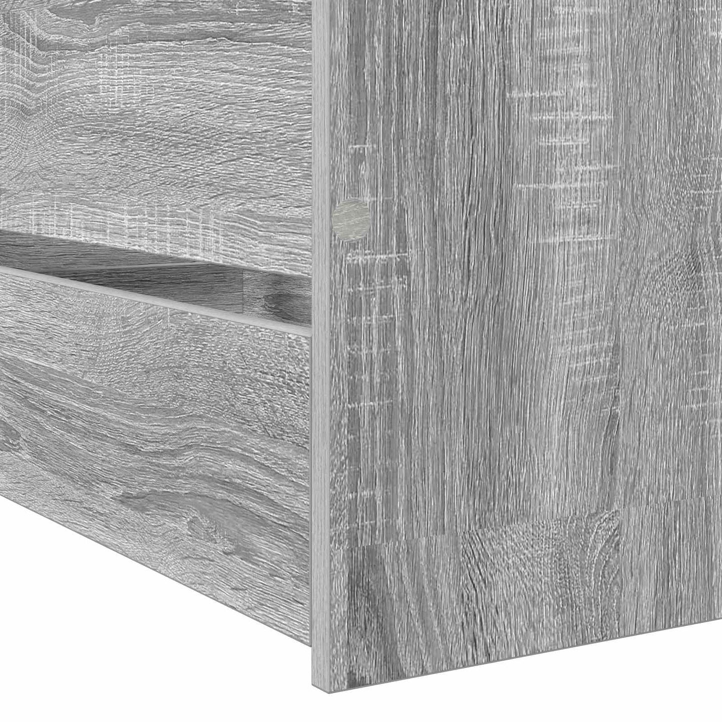 vidaXL Bed Frame with Storage Grey Sonoma 80 x 200 cm Engineered Wood