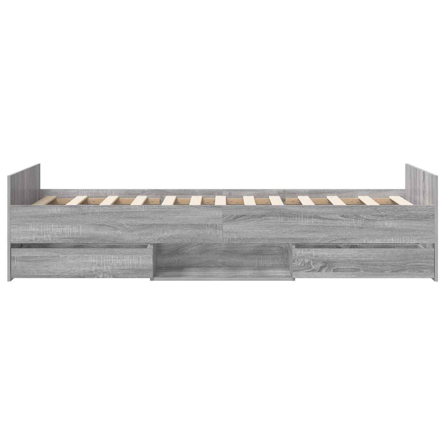 vidaXL Bed Frame with Storage Grey Sonoma 80 x 200 cm Engineered Wood