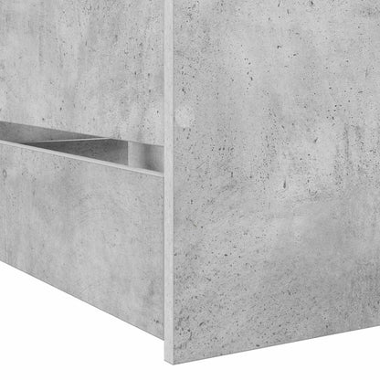 vidaXL Bed Frame with Drawer Concrete Grey Engineered Wood