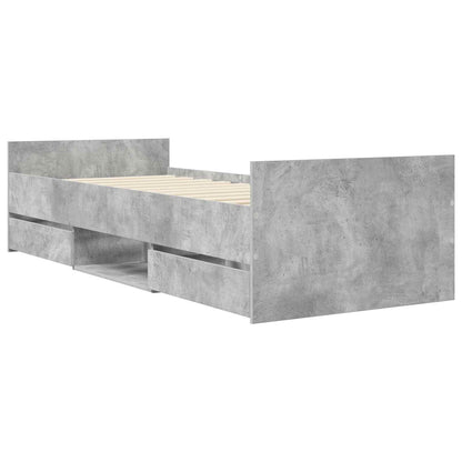 vidaXL Bed Frame with Storage Concrete Grey 80 x 200 cm