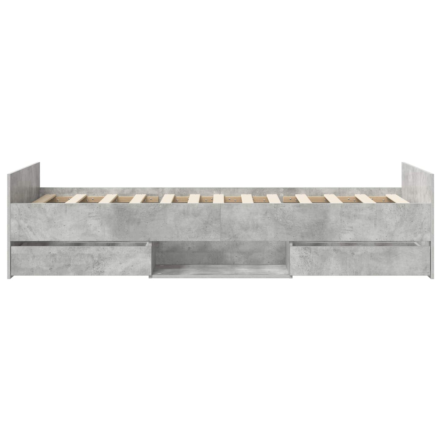 vidaXL Bed Frame with Storage Concrete Grey 80 x 200 cm