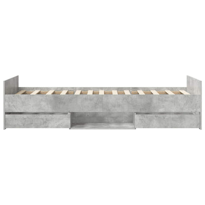 vidaXL Bed Frame with Storage Concrete Grey 80 x 200 cm
