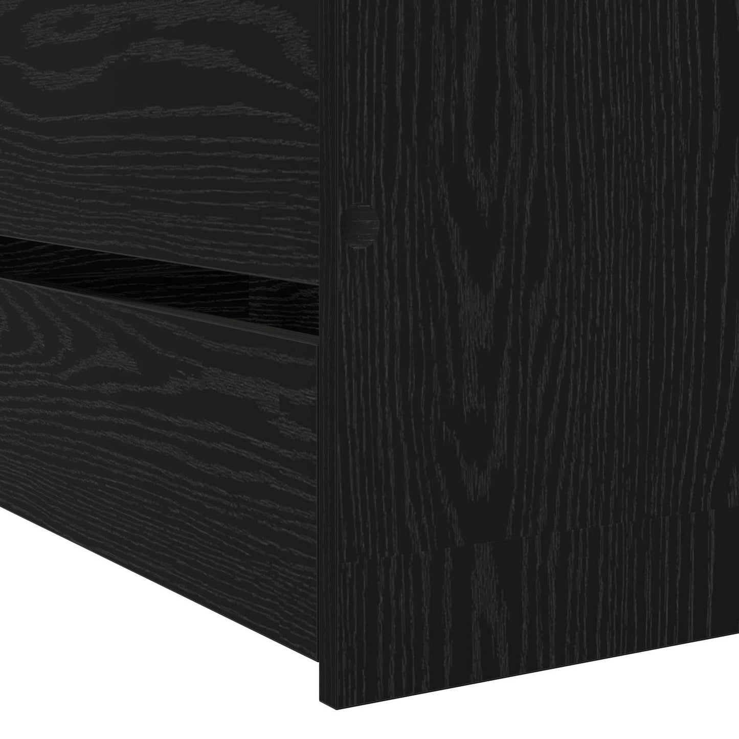 vidaXL Bed Frame with Storage Black Oak 80 x 200 cm Engineered Wood