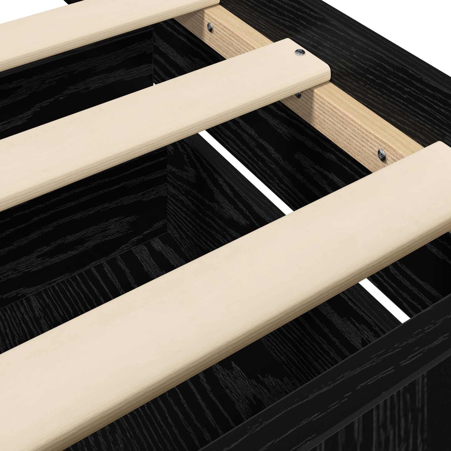 vidaXL Bed Frame with Storage Black Oak 80 x 200 cm Engineered Wood