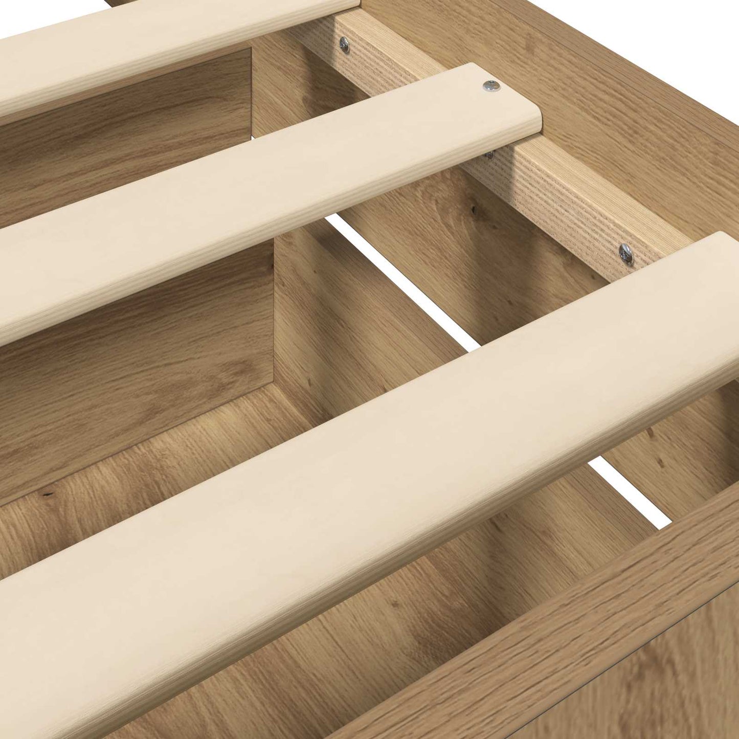 vidaXL Bed Frame with Storage Artisian Oak 80 x 200 cm Engineered Wood