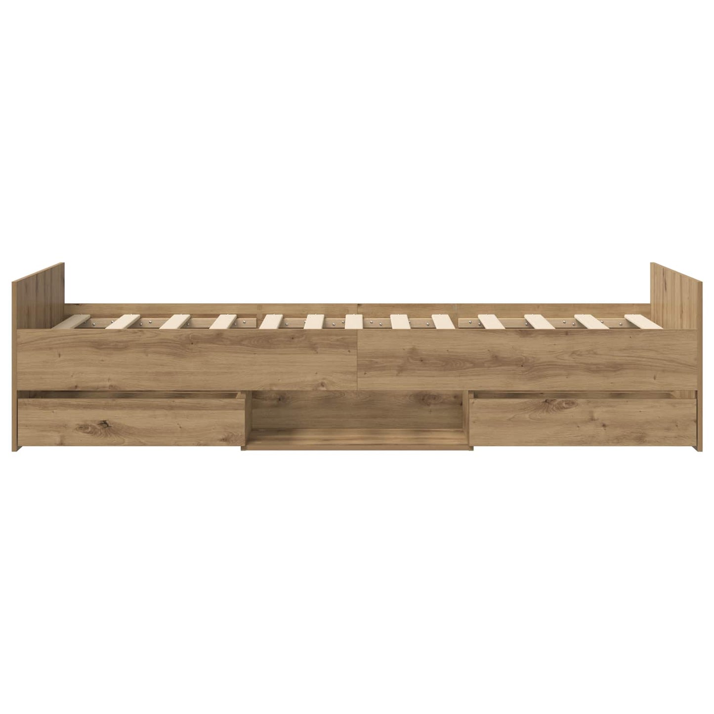 vidaXL Bed Frame with Storage Artisian Oak 80 x 200 cm Engineered Wood