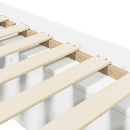 vidaXL Bed Frame with Storage White 80 x 200 cm Engineered Wood