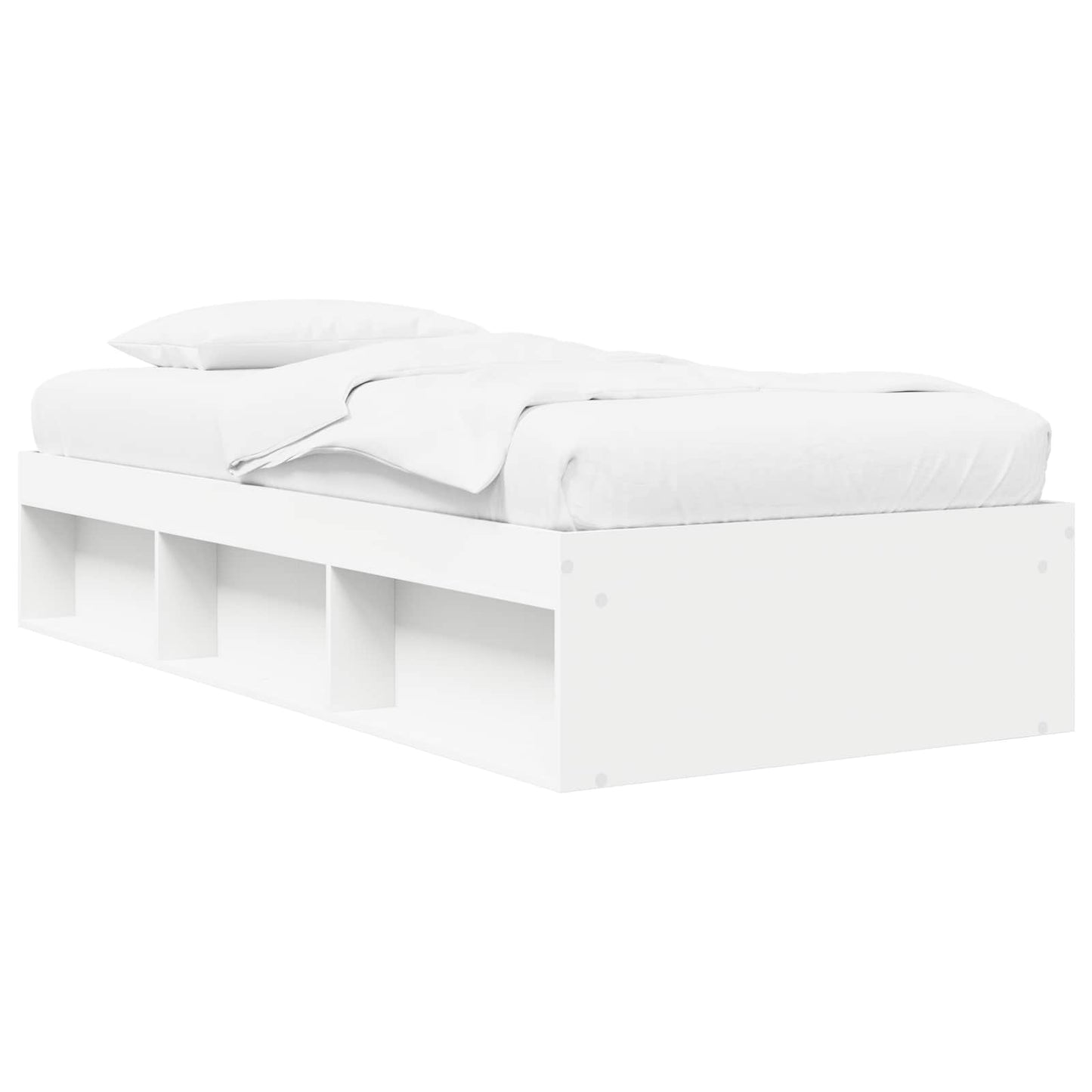 vidaXL Bed Frame with Storage White 80 x 200 cm Engineered Wood