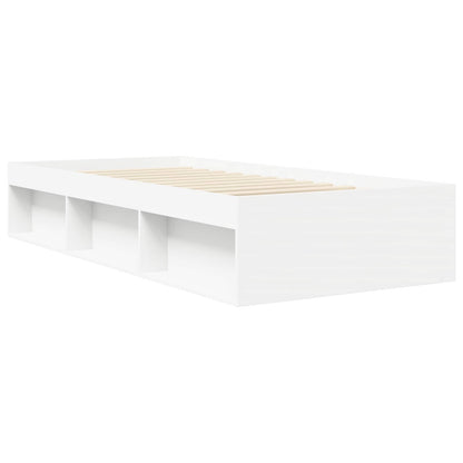 vidaXL Bed Frame with Storage White 80 x 200 cm Engineered Wood