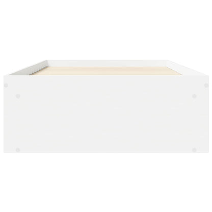 vidaXL Bed Frame with Storage White 80 x 200 cm Engineered Wood