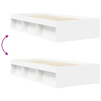 vidaXL Bed Frame with Storage White 80 x 200 cm Engineered Wood