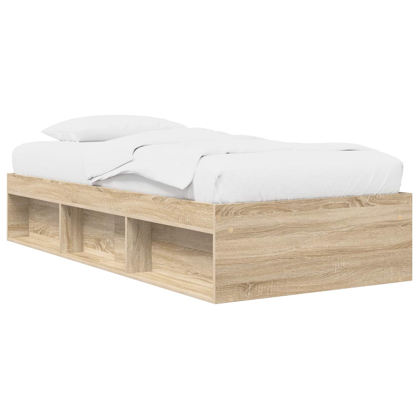 vidaXL Bed Frame with Storage Sonoma Oak 80 x 200 cm Engineered Wood