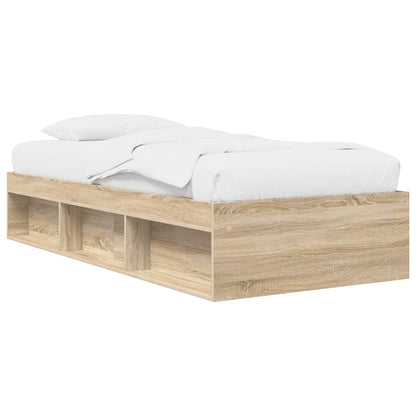 vidaXL Bed Frame with Storage Sonoma Oak 80 x 200 cm Engineered Wood