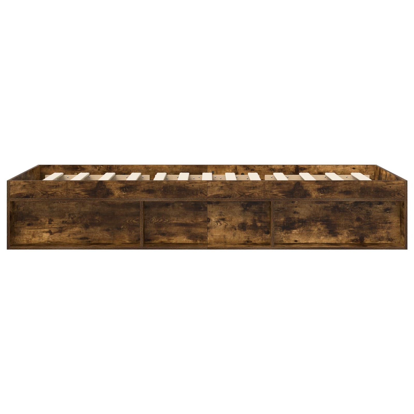 vidaXL Bed Frame with Storage Smoked Oak 80 x 200 cm Engineered Wood