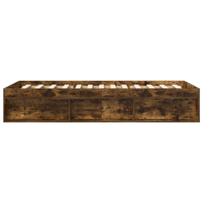 vidaXL Bed Frame with Storage Smoked Oak 80 x 200 cm Engineered Wood