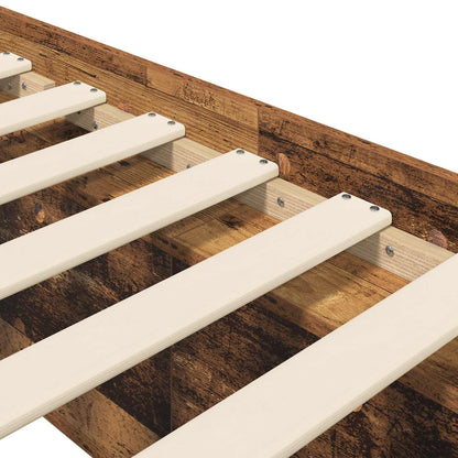 vidaXL Bed Frame with Storage Old Wood 80 x 200 cm Engineered Wood