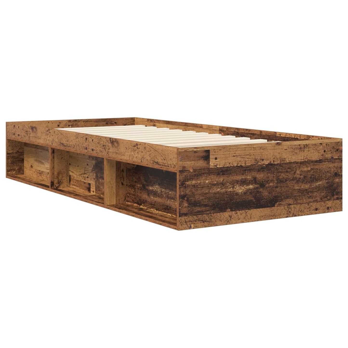 vidaXL Bed Frame with Storage Old Wood 80 x 200 cm Engineered Wood