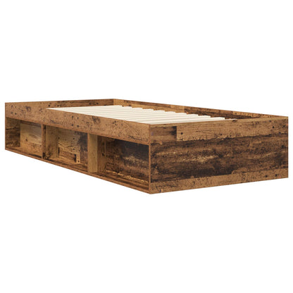 vidaXL Bed Frame with Storage Old Wood 80 x 200 cm Engineered Wood