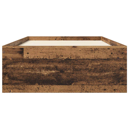 vidaXL Bed Frame with Storage Old Wood 80 x 200 cm Engineered Wood
