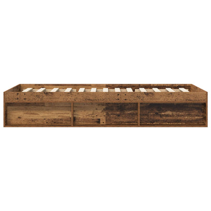 vidaXL Bed Frame with Storage Old Wood 80 x 200 cm Engineered Wood