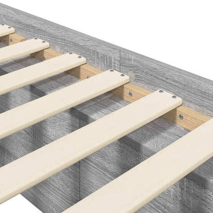 vidaXL Bed Frame with Storage Grey Sonoma 80 x 200 cm Engineered Wood