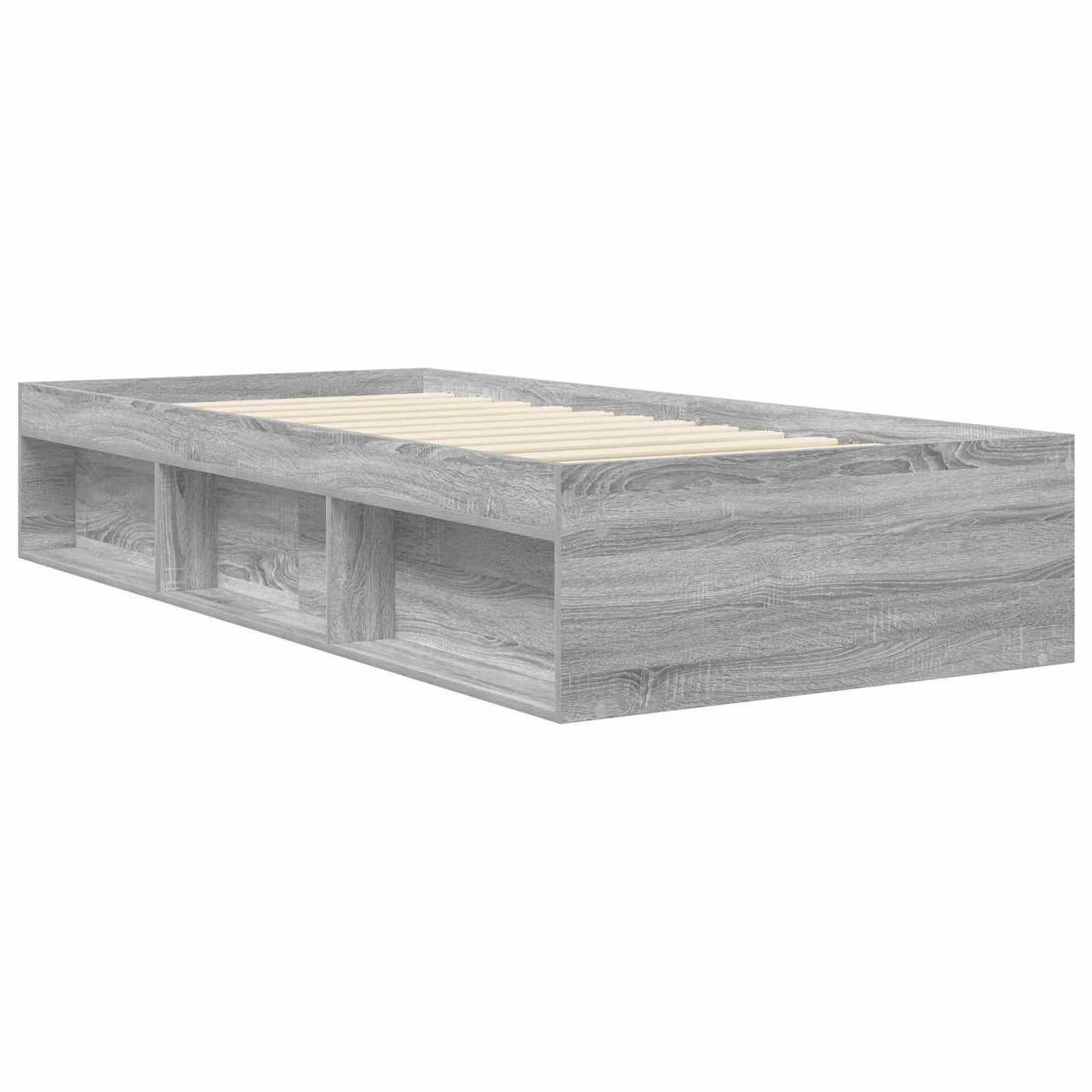 vidaXL Bed Frame with Storage Grey Sonoma 80 x 200 cm Engineered Wood