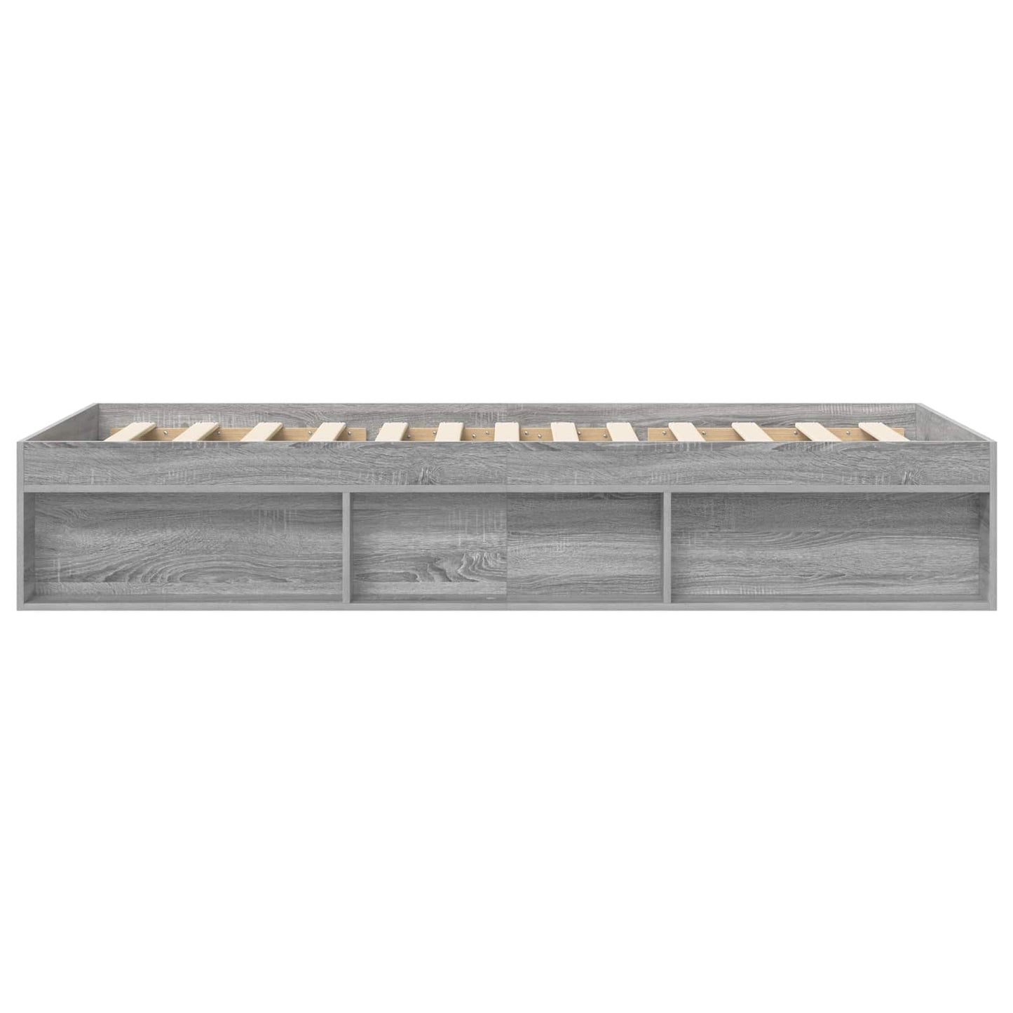 vidaXL Bed Frame with Storage Grey Sonoma 80 x 200 cm Engineered Wood