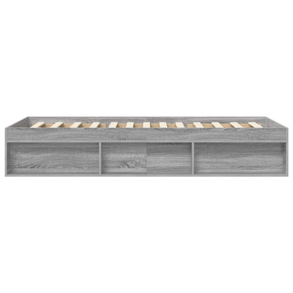 vidaXL Bed Frame with Storage Grey Sonoma 80 x 200 cm Engineered Wood