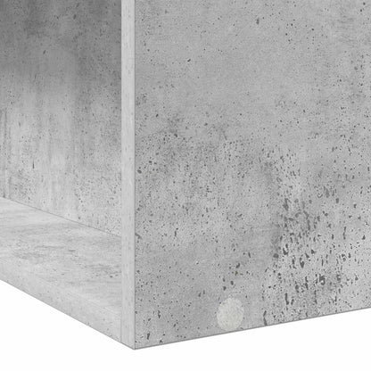 vidaXL Bed Frame with Storage with Shelf Concrete Grey 80 x 200 cm