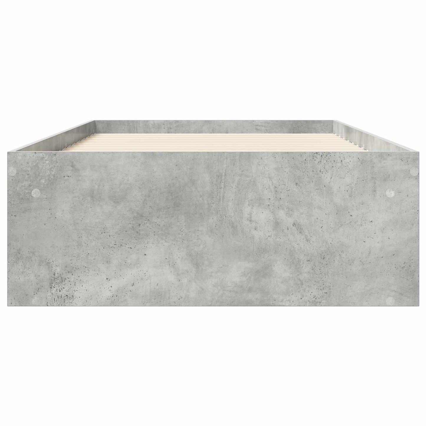 vidaXL Bed Frame with Storage with Shelf Concrete Grey 80 x 200 cm