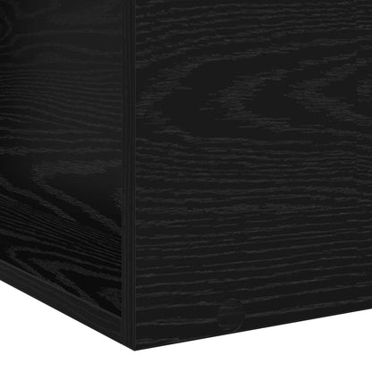 vidaXL Bed Frame with Storage Black Oak 80 x 200 cm Engineered Wood