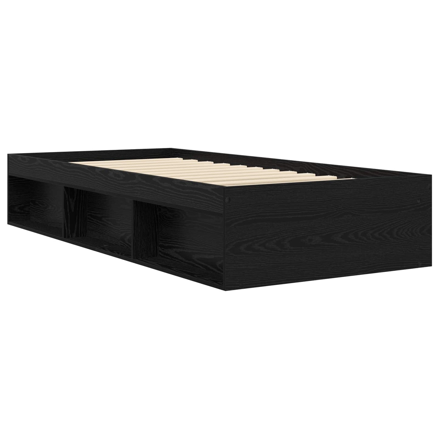 vidaXL Bed Frame with Storage Black Oak 80 x 200 cm Engineered Wood