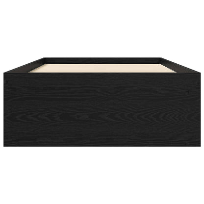 vidaXL Bed Frame with Storage Black Oak 80 x 200 cm Engineered Wood