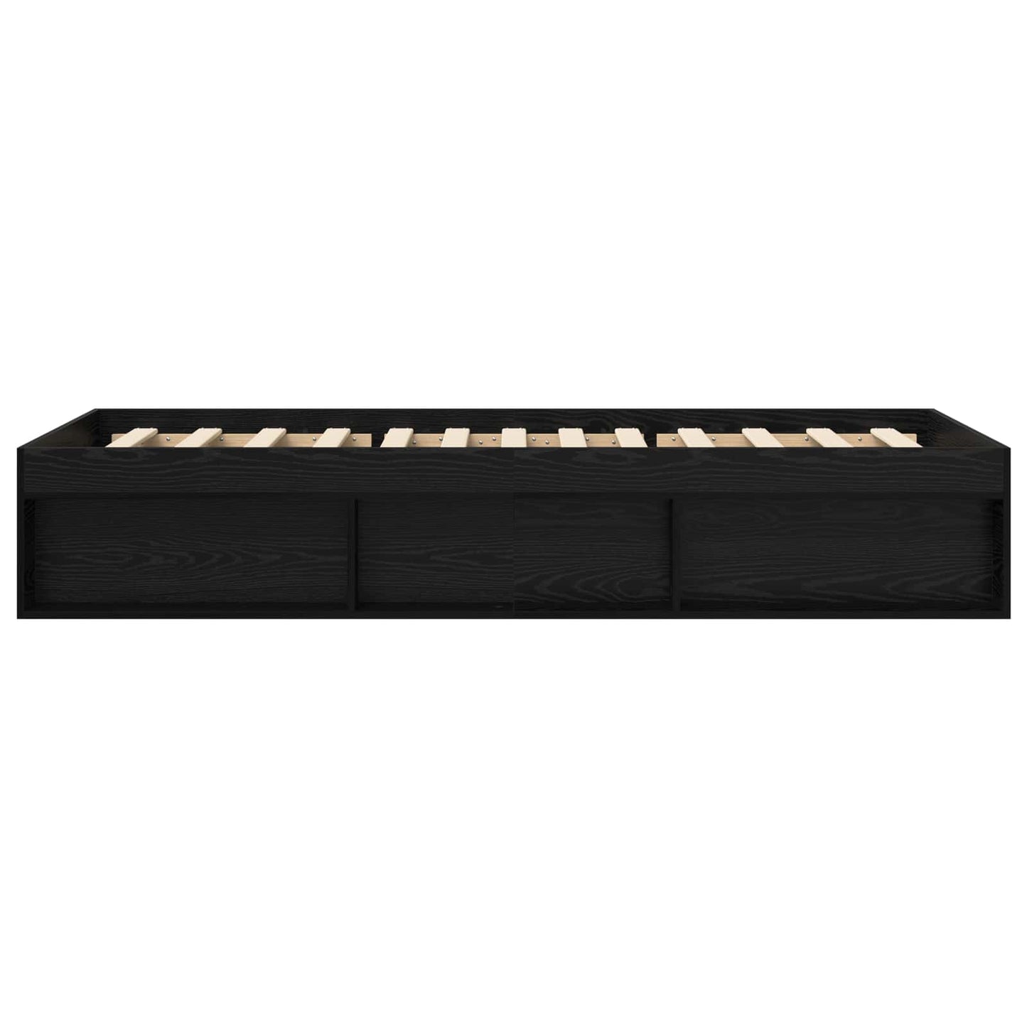 vidaXL Bed Frame with Storage Black Oak 80 x 200 cm Engineered Wood