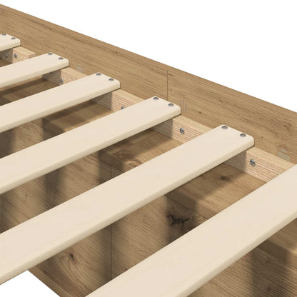 vidaXL Bed Frame with Storage Artisian Oak 80 x 200 cm Engineered Wood