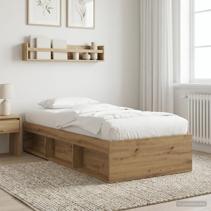 vidaXL Bed Frame with Storage Artisian Oak 80 x 200 cm Engineered Wood