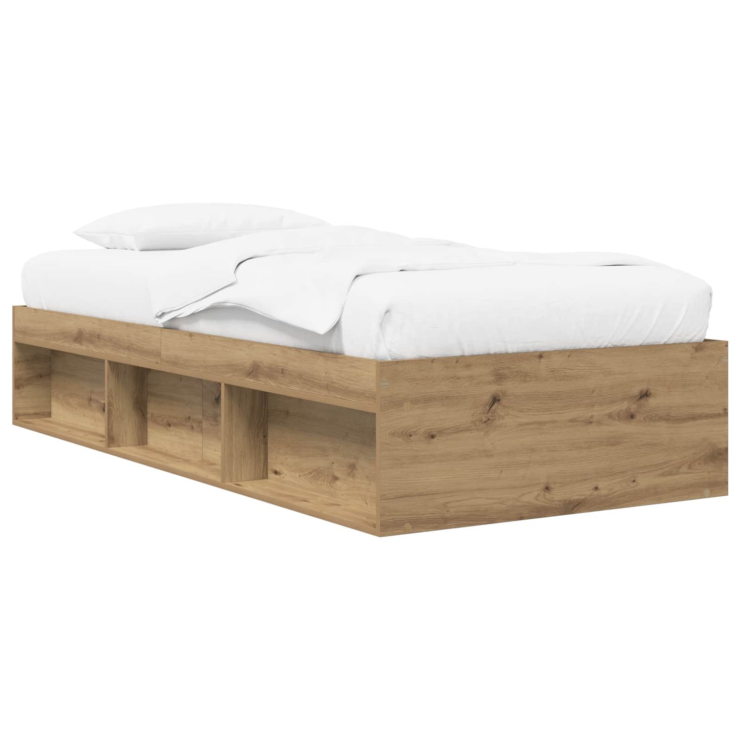 vidaXL Bed Frame with Storage Artisian Oak 80 x 200 cm Engineered Wood