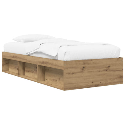 vidaXL Bed Frame with Storage Artisian Oak 80 x 200 cm Engineered Wood