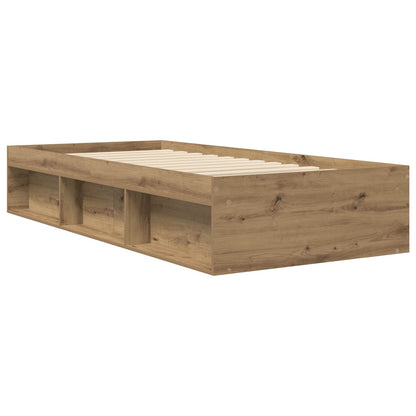 vidaXL Bed Frame with Storage Artisian Oak 80 x 200 cm Engineered Wood