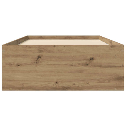vidaXL Bed Frame with Storage Artisian Oak 80 x 200 cm Engineered Wood