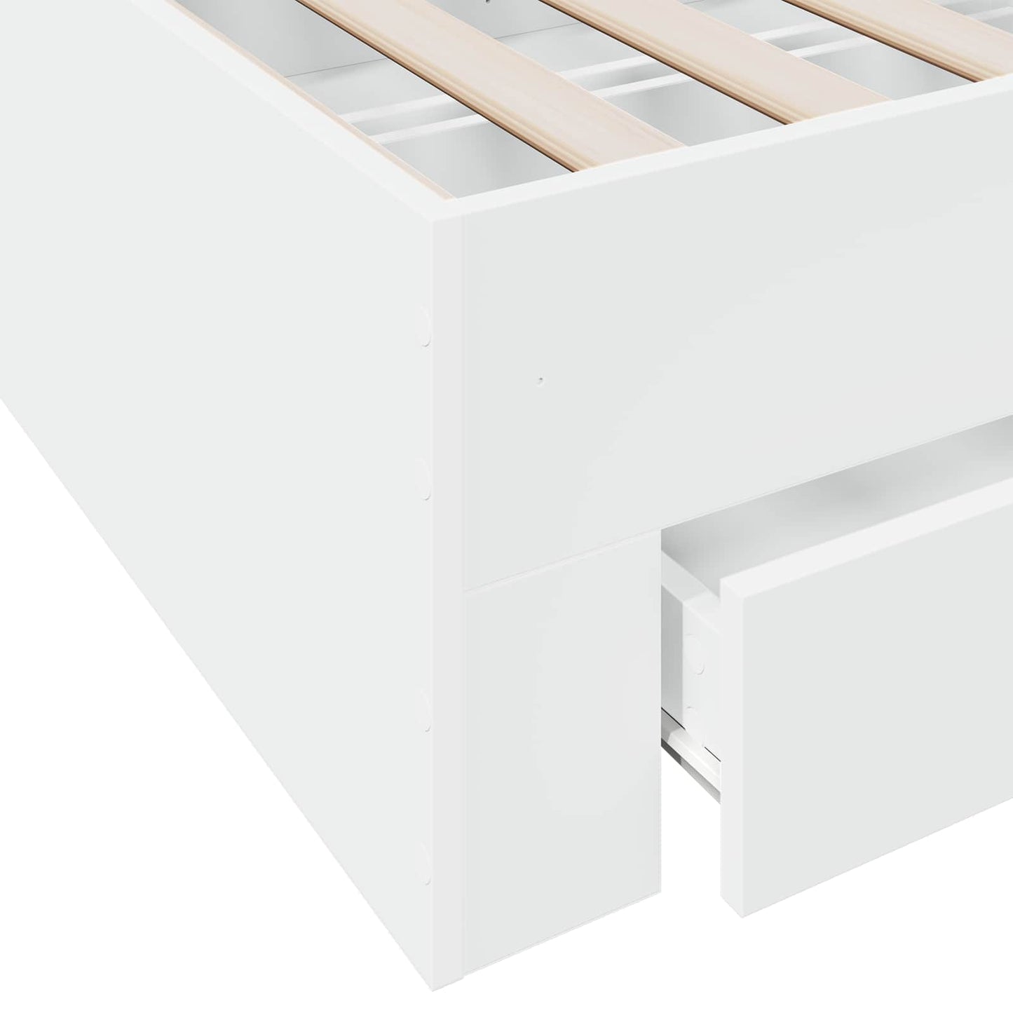 vidaXL Bed Frame with Storage White 80 x 200 cm Engineered Wood