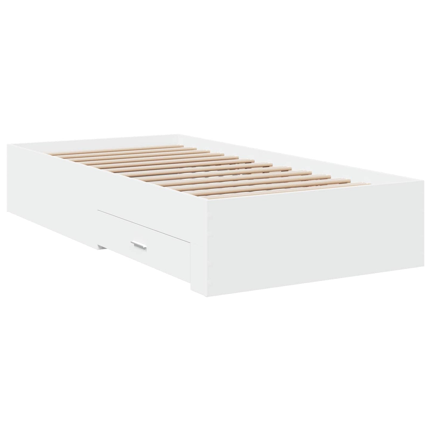 vidaXL Bed Frame with Storage White 80 x 200 cm Engineered Wood