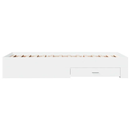 vidaXL Bed Frame with Storage White 80 x 200 cm Engineered Wood