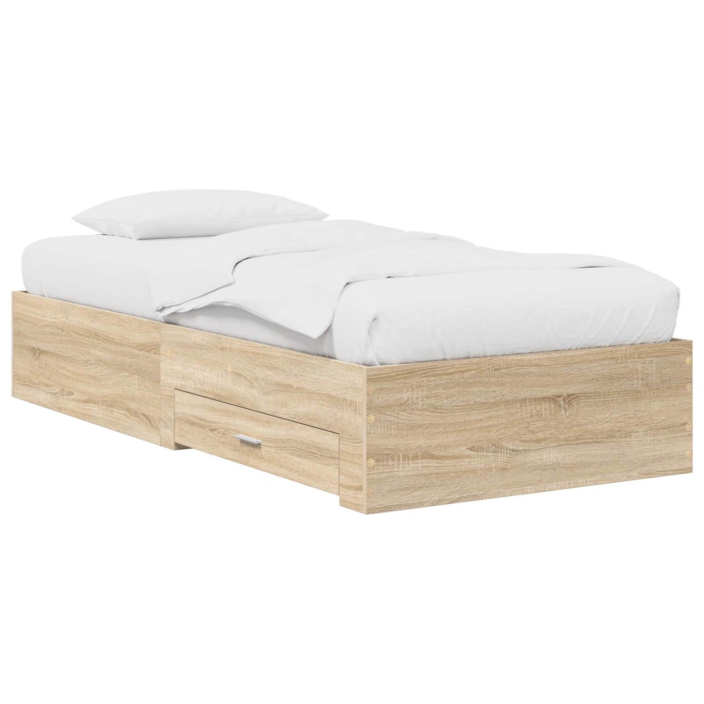 vidaXL Bed Frame with Storage Sonoma Oak 80 x 200 cm Engineered Wood