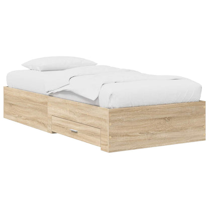 vidaXL Bed Frame with Storage Sonoma Oak 80 x 200 cm Engineered Wood