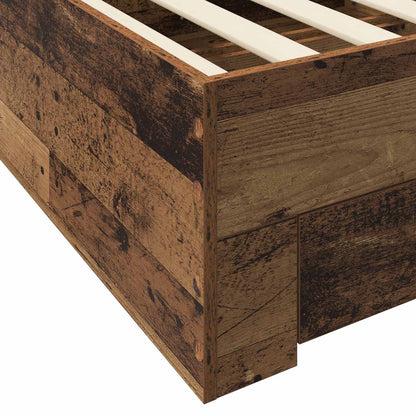 vidaXL Bed Frame with Storage Old Wood 80 x 200 cm Engineered Wood
