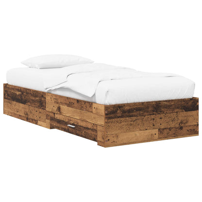 vidaXL Bed Frame with Storage Old Wood 80 x 200 cm Engineered Wood