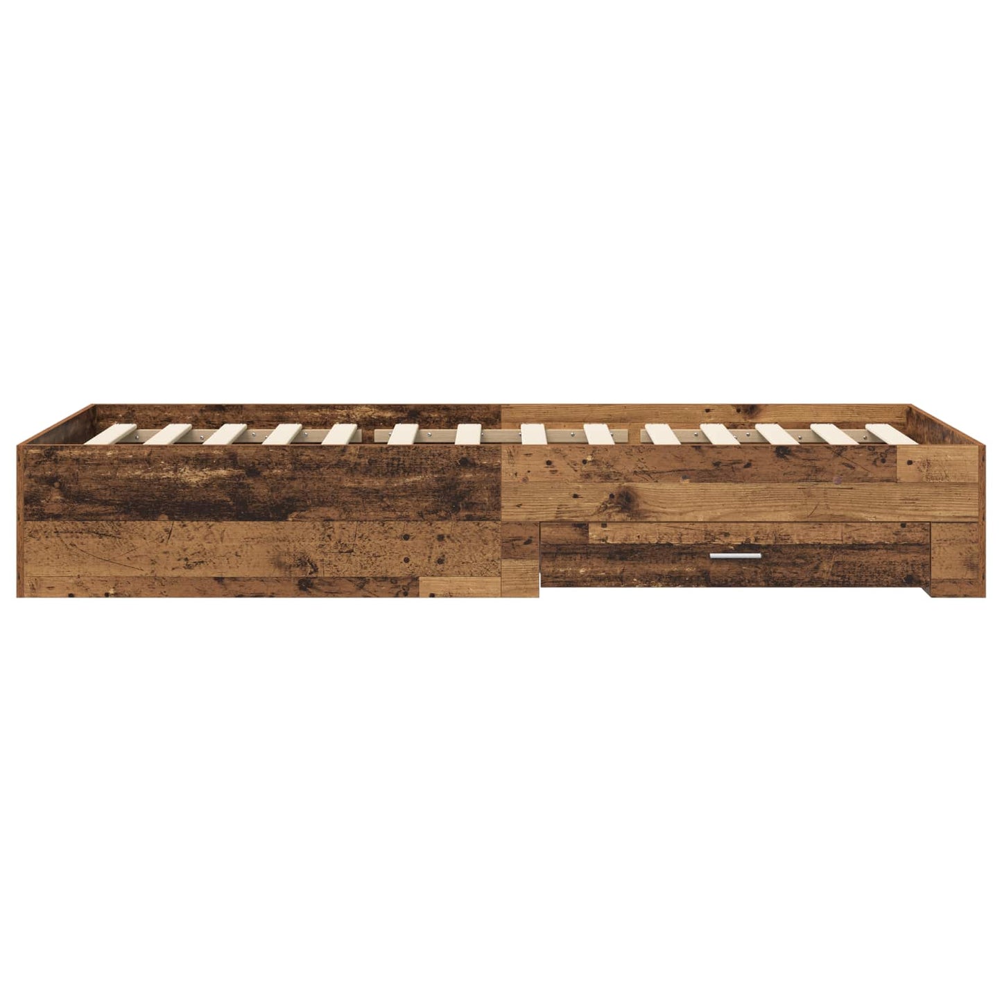vidaXL Bed Frame with Storage Old Wood 80 x 200 cm Engineered Wood