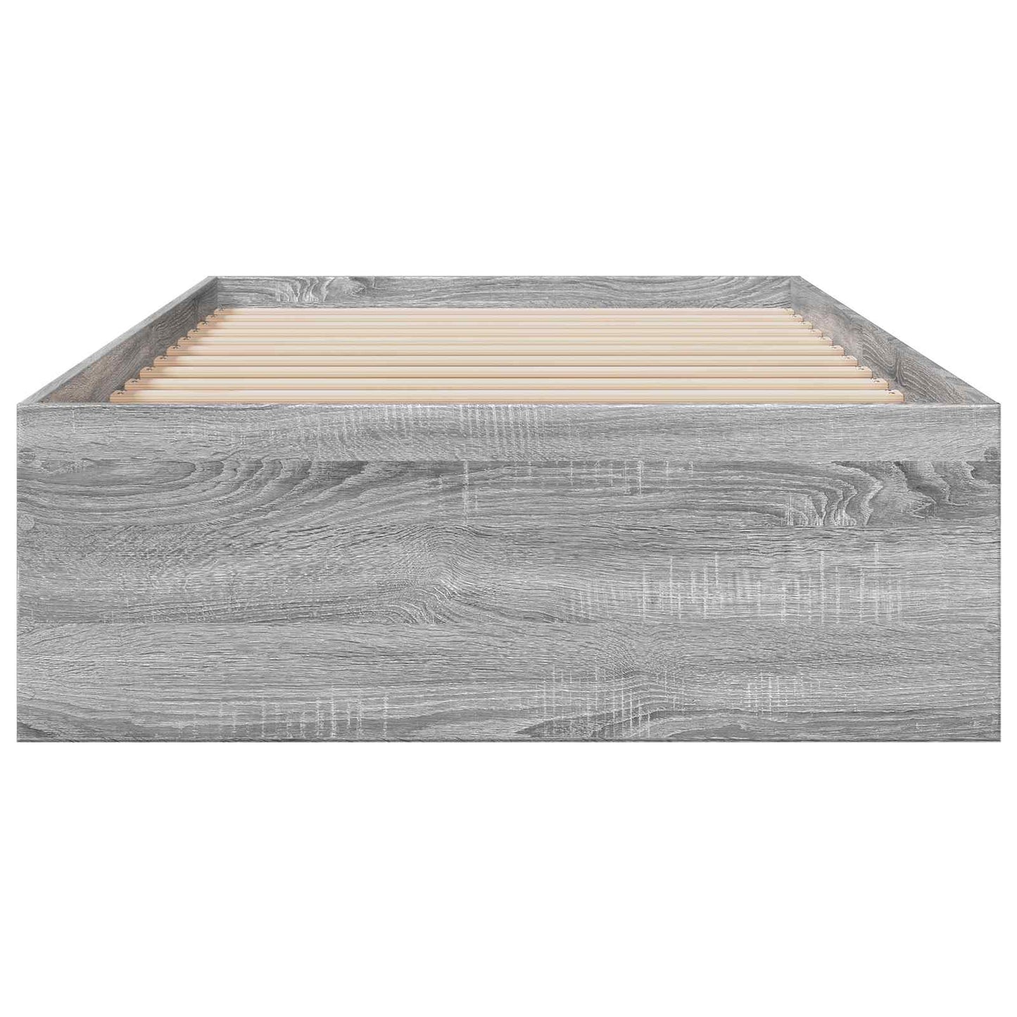 vidaXL Bed Frame with Storage Grey Sonoma 80 x 200 cm Engineered Wood