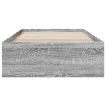 vidaXL Bed Frame with Storage Grey Sonoma 80 x 200 cm Engineered Wood